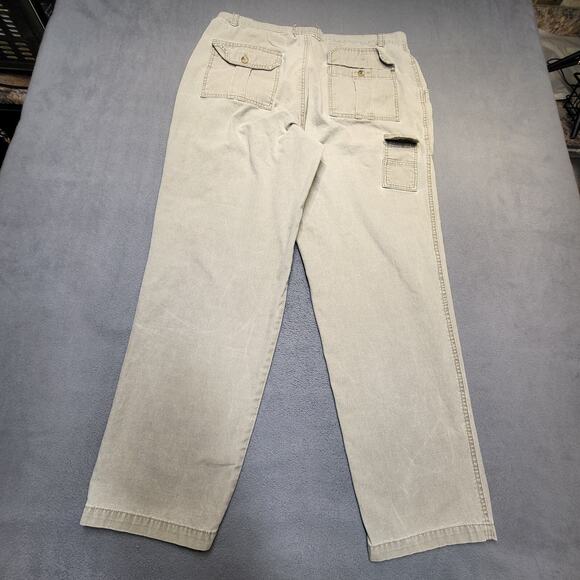 Bimini Bay Pants Mens 36x30 Beige Straight Leg Distressed - Picture 9 of 11
